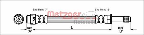 METZGER BREMSSCHLAUCH 4110331 
