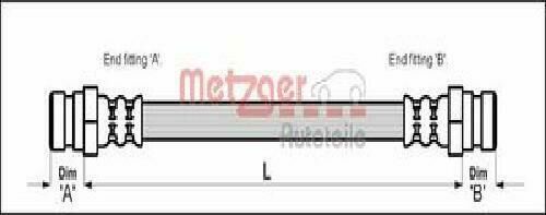 METZGER BREMSSCHLAUCH 4114707 