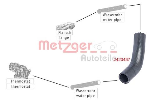 METZGER KÜHLERSCHLAUCH 2420437 