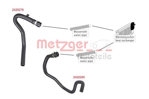 METZGER KÜHLERSCHLAUCH 2420278 