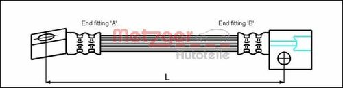 METZGER BREMSSCHLAUCH 4112811 