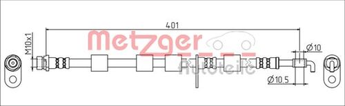 METZGER BREMSSCHLAUCH 4111555 