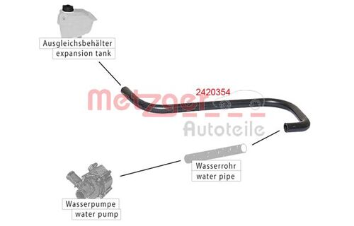 METZGER KÜHLERSCHLAUCH 2420354 