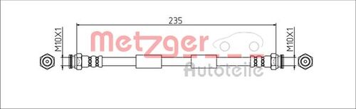 METZGER BREMSSCHLAUCH 4111806 