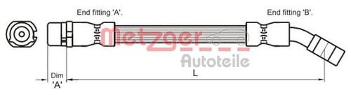 METZGER BREMSSCHLAUCH 4112834 