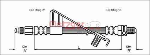 METZGER BREMSSCHLAUCH 4112528 