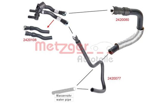 METZGER KÜHLERSCHLAUCH 2420108 