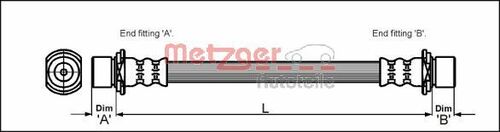 METZGER BREMSSCHLAUCH 4111431 