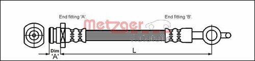 METZGER BREMSSCHLAUCH 4112832 