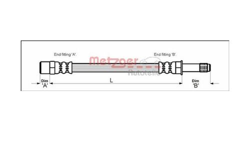 METZGER BREMSSCHLAUCH 4111718 