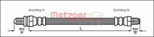METZGER BREMSSCHLAUCH 4112502 