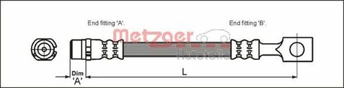 METZGER BREMSSCHLAUCH 4112818 