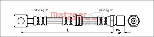 METZGER BREMSSCHLAUCH 4112814 
