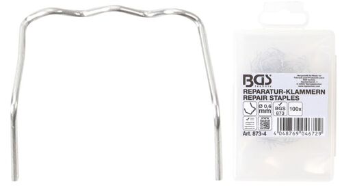 BGS Reparatur-Klammern | L-Form | Ø 0,6 mm | 100-tlg. 873-4 