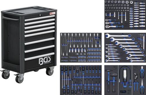 BGS Werkstattwagen Profi Standard | 8 Schubladen | mit 234 Werkzeugen 4113 