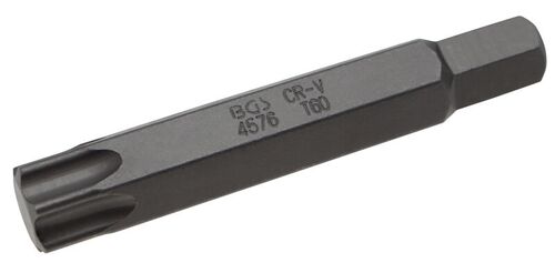 BGS Bit | Länge 75 mm | Antrieb Außensechskant 10 mm | T-Profil (für Torx) T60 4576 
