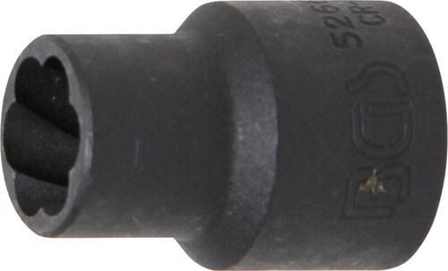 BGS Spiral-Profil-Steckschlüssel-Einsatz / Schraubenausdreher | Antrieb Innenvierkant 12,5 mm (1/2