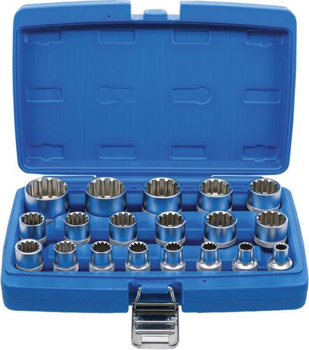 BGS Steckschlüssel-Einsatz-Satz Gear Lock | Antrieb Innenvierkant 12,5 mm (1/2