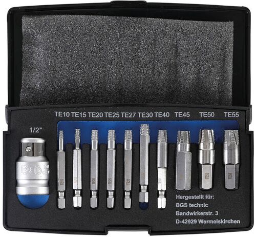 BGS Schraubenausdreher-Satz | für defektes T-Profil (für Torx) T10 - T55 | 11-tlg. 9170 