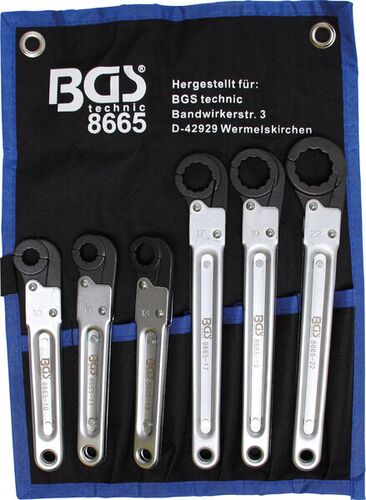 BGS Leitungs-Ratschenschlüssel-Satz | 6-tlg. 8665 