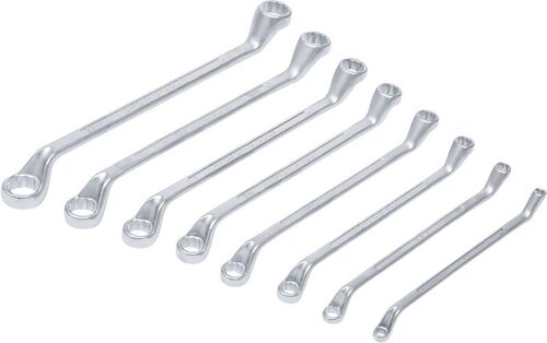 BGS Doppel-Ringschlüssel-Satz | gekröpft | SW 6 x 7 - 20 x 22 mm | 8-tlg. 1213 
