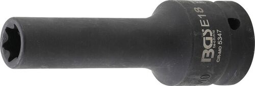 BGS Kraft-Steckschlüssel-Einsatz E-Profil, tief | Antrieb Innenvierkant 20 mm (3/4