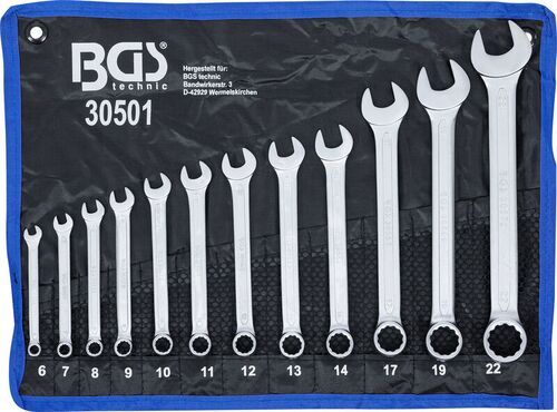 BGS Maul-Ringschlüssel-Satz | SW 6 - 22 mm | 12-tlg. 30501 