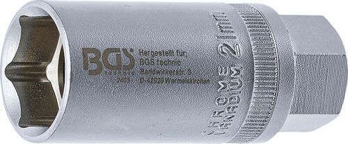 BGS Zündkerzen-Einsatz Sechskant | Antrieb Innenvierkant 12,5 mm (1/2