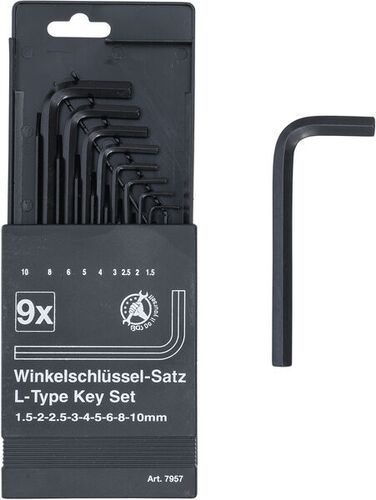 BGS Winkelschlüssel-Satz | Innensechskant 1,5 - 10 mm | 9-tlg. 7957 