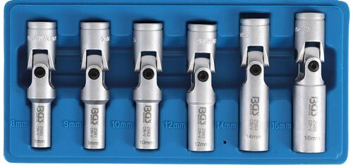BGS Universal Glühkerzen-Gelenkschlüssel-Satz, Sechskant | Antrieb Innenvierkant 10 mm (3/8