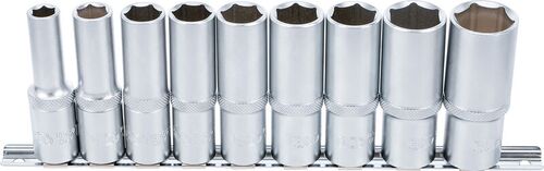 BGS Steckschlüssel-Einsatz-Satz Sechskant, tief | Antrieb Innenvierkant 12,5 mm (1/2