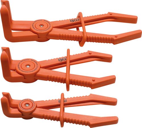 BGS Schlauch-Abklemmzangen-Satz | 90° abgewinkelt | 155 - 220 mm | 3-tlg. 8764 