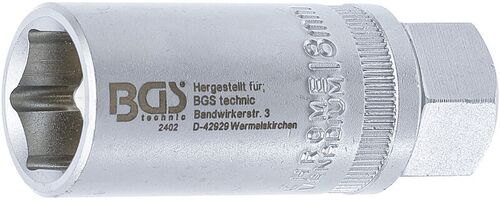 BGS Zündkerzen-Einsatz Sechskant | Antrieb Innenvierkant 12,5 mm (1/2