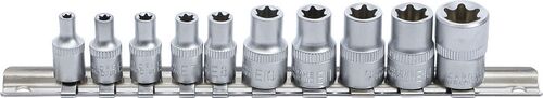 BGS Steckschlüssel-Einsatz-Satz E-Profil | Antrieb Innenvierkant 6,3 mm (1/4