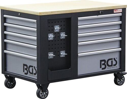 BGS Werkstattwagen | 2 x 5 Schubladen | 1 Schrank | leer 4199 