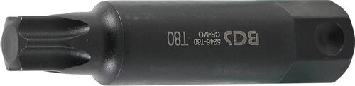BGS Bit | Länge 100 mm | Antrieb Außensechskant 22 mm | T-Profil (für Torx) T80 5246-T80 