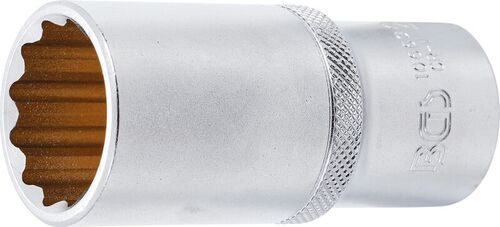 BGS Steckschlüssel-Einsatz Zwölfkant, tief | Antrieb Innenvierkant 12,5 mm (1/2
