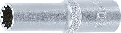 BGS Steckschlüssel-Einsatz Gear Lock, tief | Antrieb Innenvierkant 10 mm (3/8
