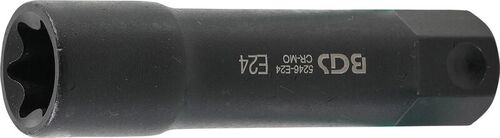 BGS Steckschlüssel-Einsatz E-Profil, extra lang | Antrieb Außensechskant 22 mm | SW E24 5246-E24 