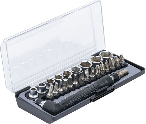 BGS Bit- und Steckschlüssel-/Winkelschrauber-Satz | Antrieb 6,3 mm (1/4