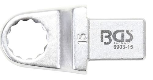 BGS Einsteck-Ringschlüssel | 15 mm | Aufnahme 14 x 18 mm 6903-15 