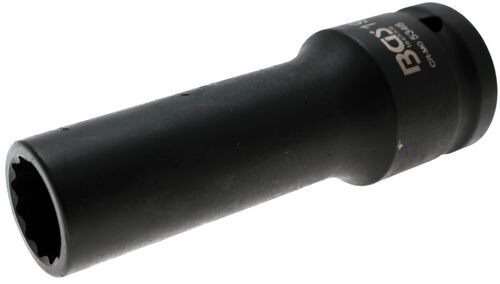 BGS Kraft-Steckschlüssel-Einsatz Zwölfkant, tief | Antrieb Innenvierkant 20 mm (3/4