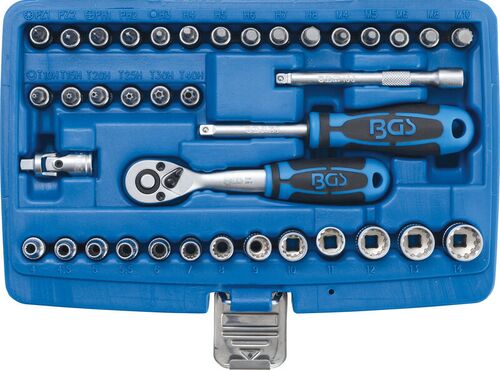 BGS Steckschlüssel-Satz Gear Lock | Antrieb 6,3 mm (1/4
