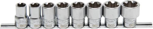 BGS Steckschlüssel-Einsatz-Satz T-Profil Plus (für Torx Plus) | Antrieb Innenvierkant 12,5 mm (1/2