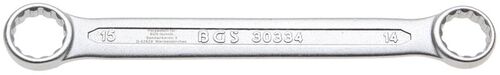 BGS Doppel-Ringschlüssel | extra flach | SW 14 x 15 mm 30334 