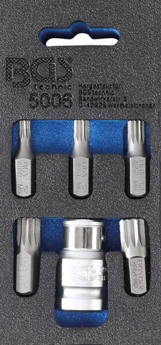 BGS Schraubendreher-Bit-Satz | Antrieb Außensechskant 10 mm (3/8