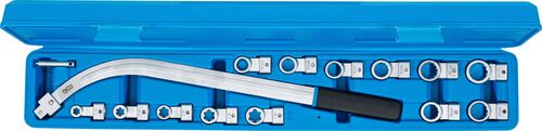 BGS Spannrollenschlüssel-Satz | Zwölfkant SW 12 - 19 mm / E-Profil SW E10 - E18 | 15-tlg. 1312 