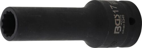 BGS Kraft-Steckschlüssel-Einsatz Zwölfkant, tief | Antrieb Innenvierkant 20 mm (3/4
