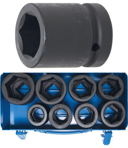BGS Kraft-Steckschlüssel-Einsatz-Satz Sechskant | Antrieb Innenvierkant 25 mm (1