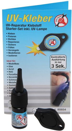 BGS UV-Kleber inkl. UV-Lampe | Flasche 3 g 80854 